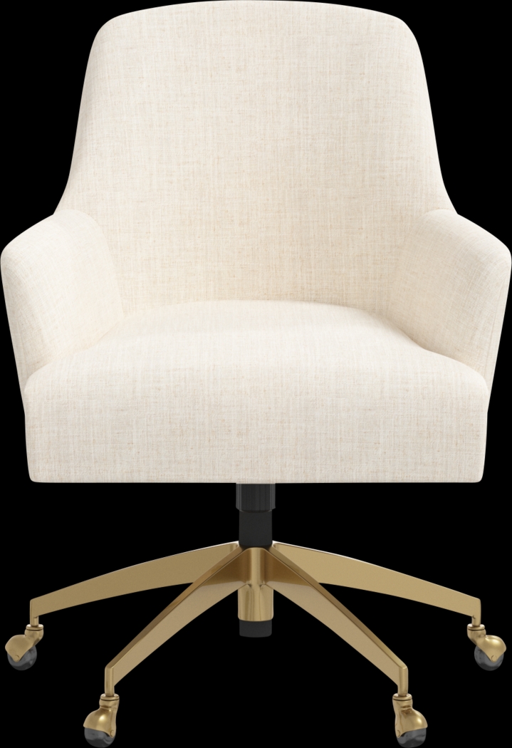 Dewstreet Beige Desk Chair - Thumbnail - Image 2