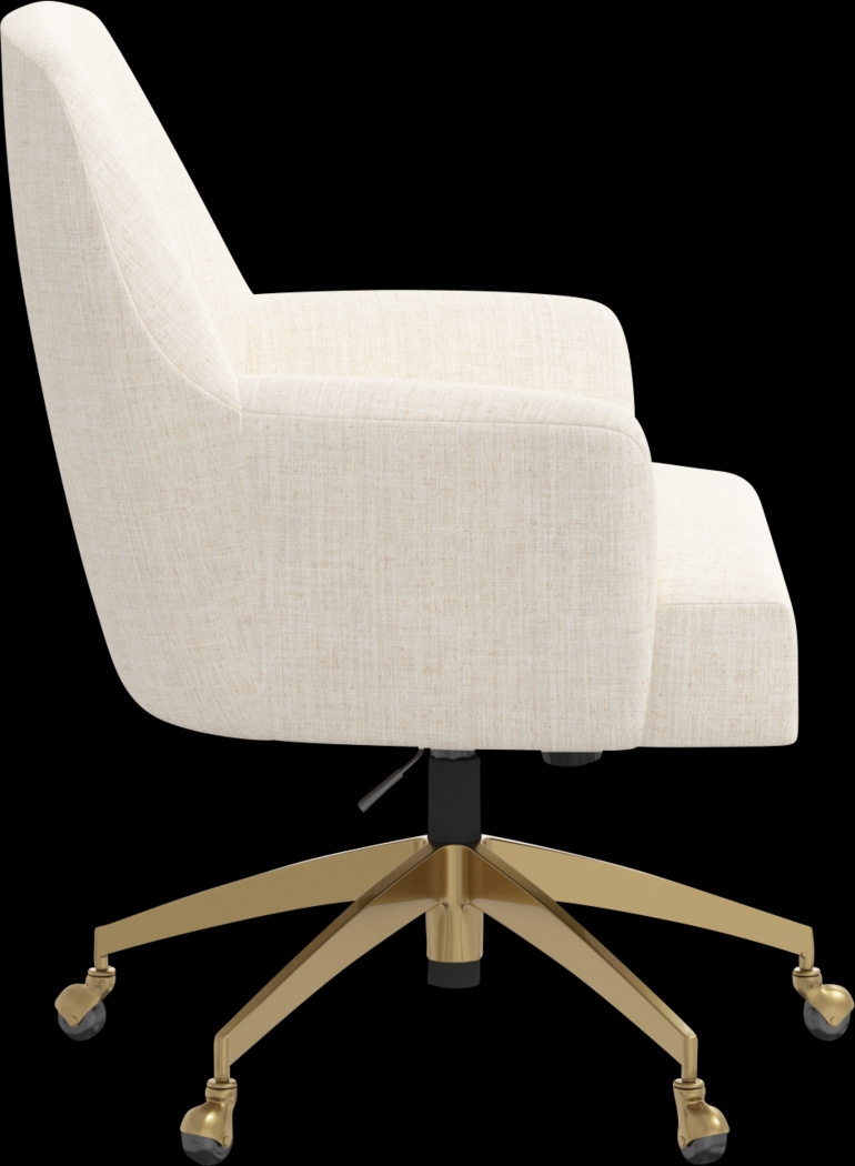 Dewstreet Beige Desk Chair - Thumbnail - Image 3