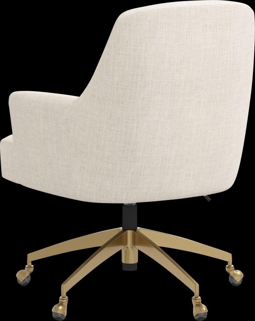 Dewstreet Beige Desk Chair - Thumbnail - Image 4