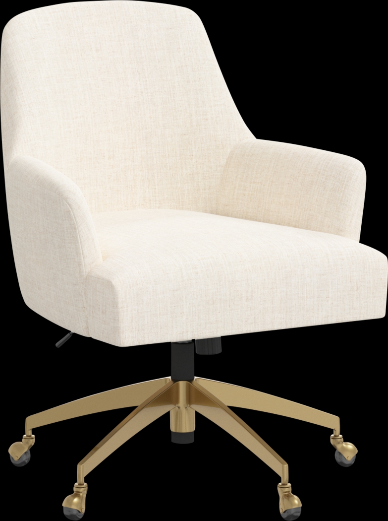 Dewstreet Beige Desk Chair - Thumbnail - Image 1