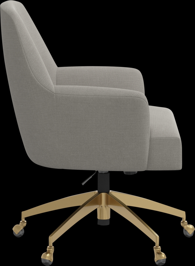 Dewstreet Gray Desk Chair - Thumbnail - Image 3