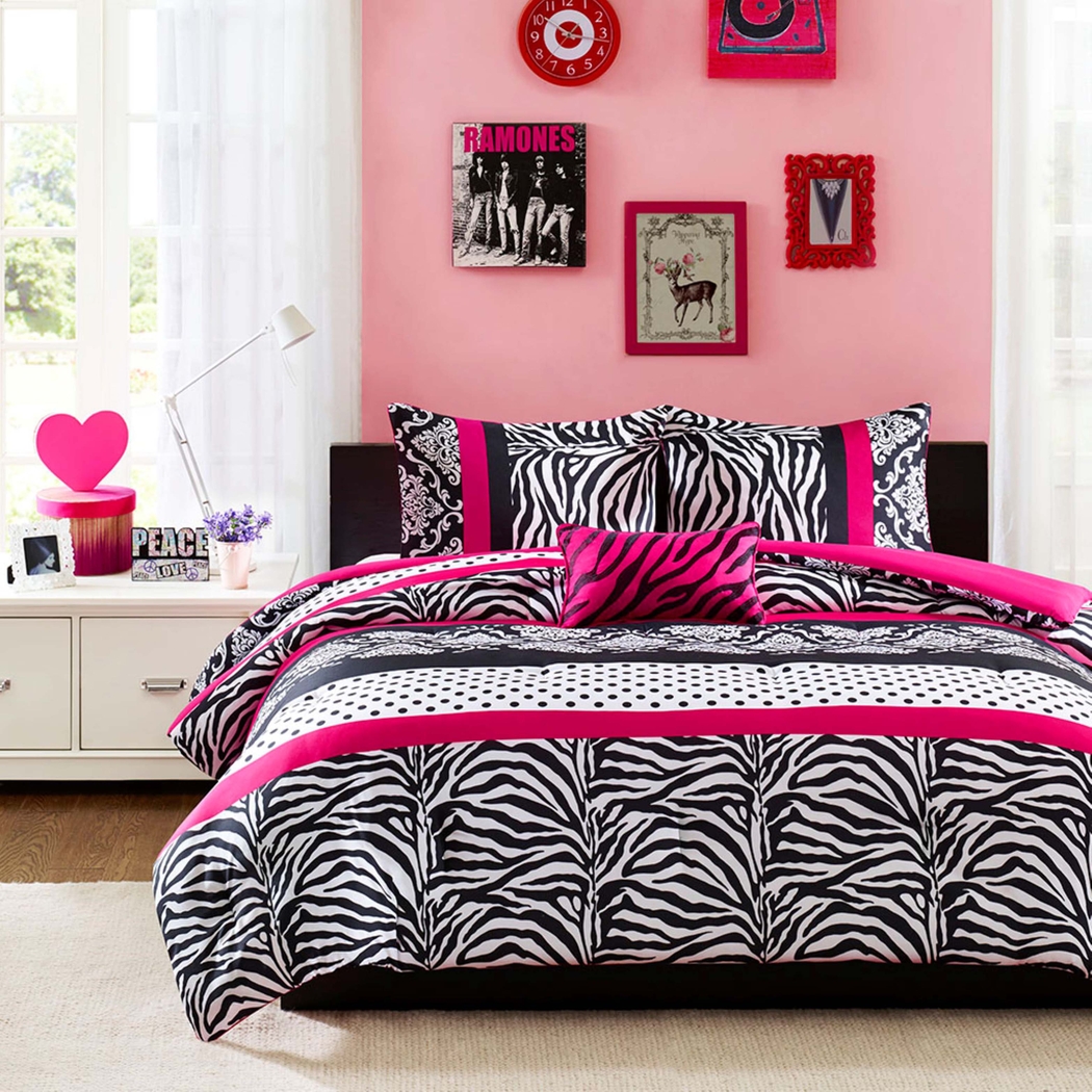 Dexe Pink Full Comforter Set - Thumbnail - Image 2
