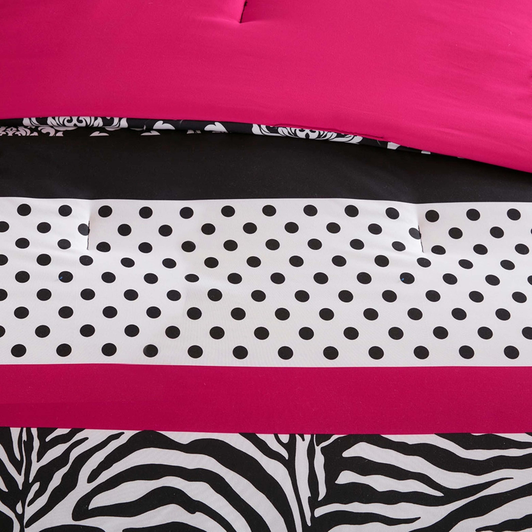Dexe Pink Twin Comforter Set - Thumbnail - Image 5