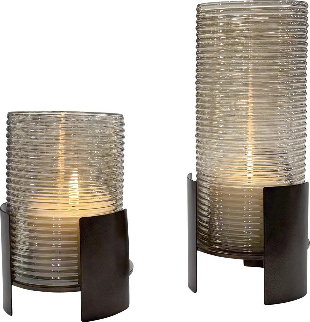 Dezfi Bronze Candle Holder, Set of 2 - Image 4
