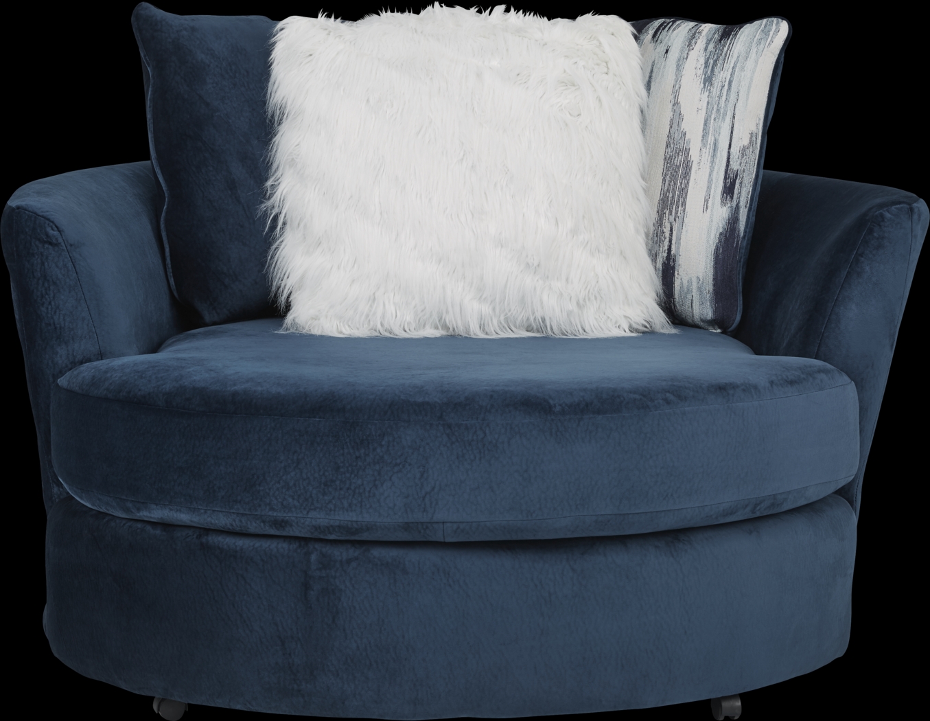 Dharma Place Blue Swivel Chair - Thumbnail - Image 2