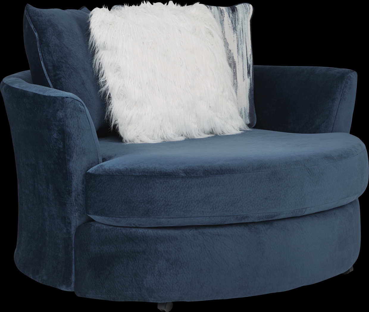 Dharma Place Blue Swivel Chair - Thumbnail - Image 1