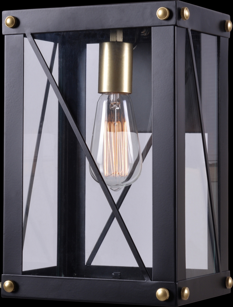 Di Lido Black Outdoor Large Wall Sconce - Thumbnail - Image 1