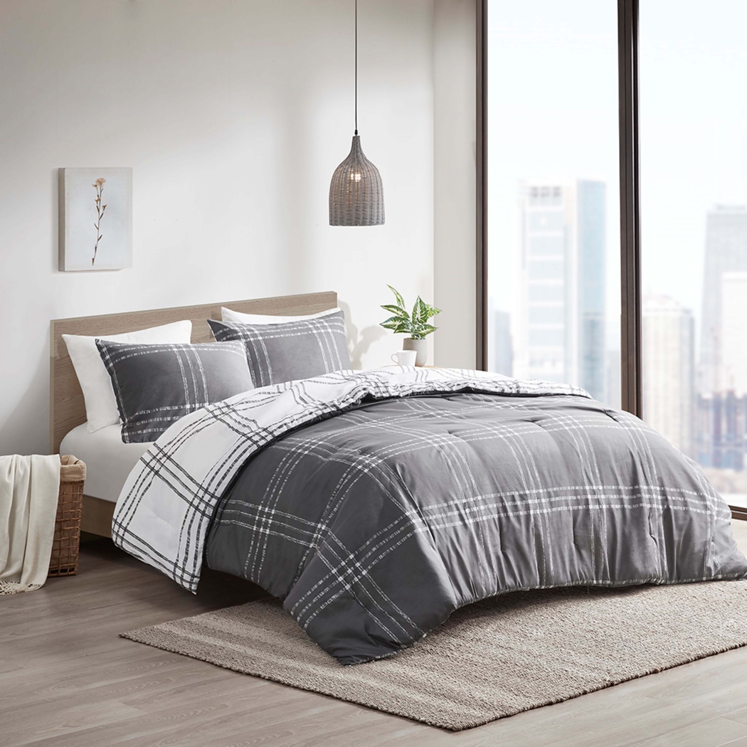 Diabolo Gray King Comforter Set - Thumbnail - Image 4