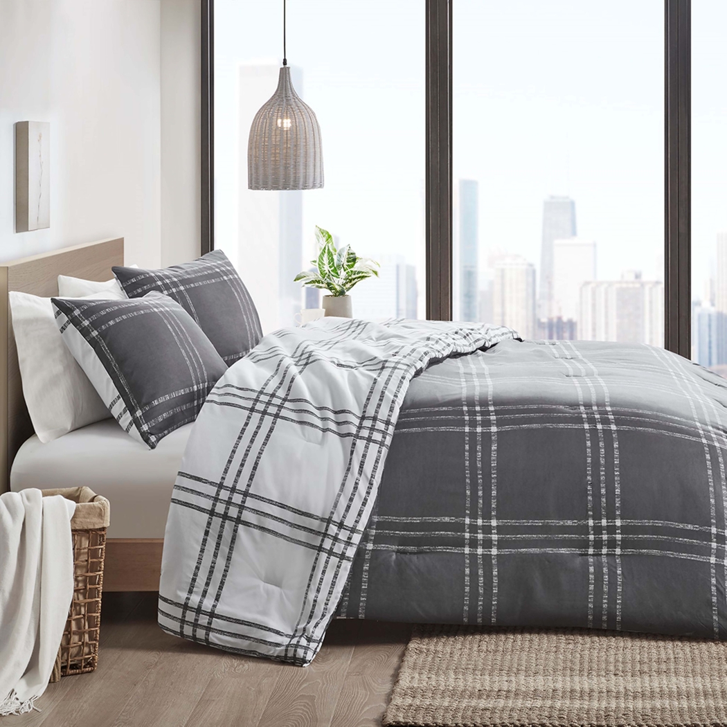 Diabolo Gray King Comforter Set - Thumbnail - Image 6