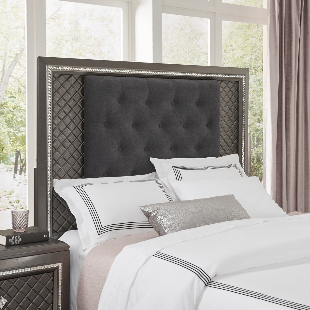 Diamond Falls Gray 3 Pc King Panel Bed - Thumbnail - Image 3