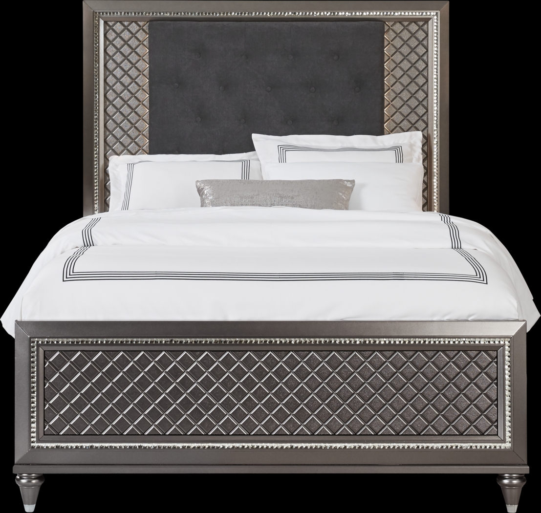 Diamond Falls Gray 3 Pc King Panel Bed - Thumbnail - Image 1