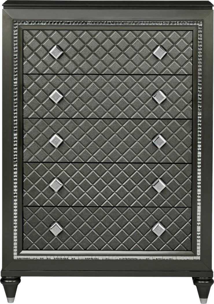 Diamond Falls Gray 8 Pc Queen Panel Bedroom - Thumbnail - Image 9
