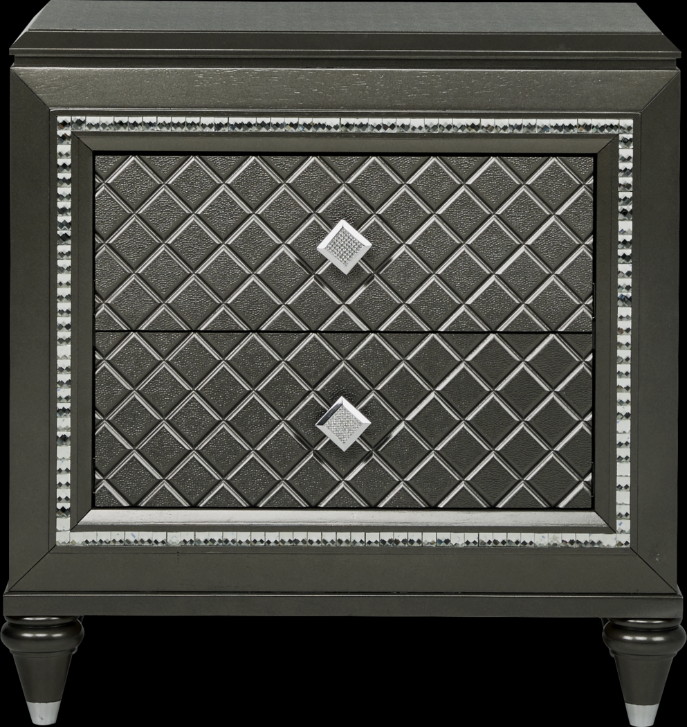 Diamond Falls Gray Nightstand - Thumbnail - Image 1
