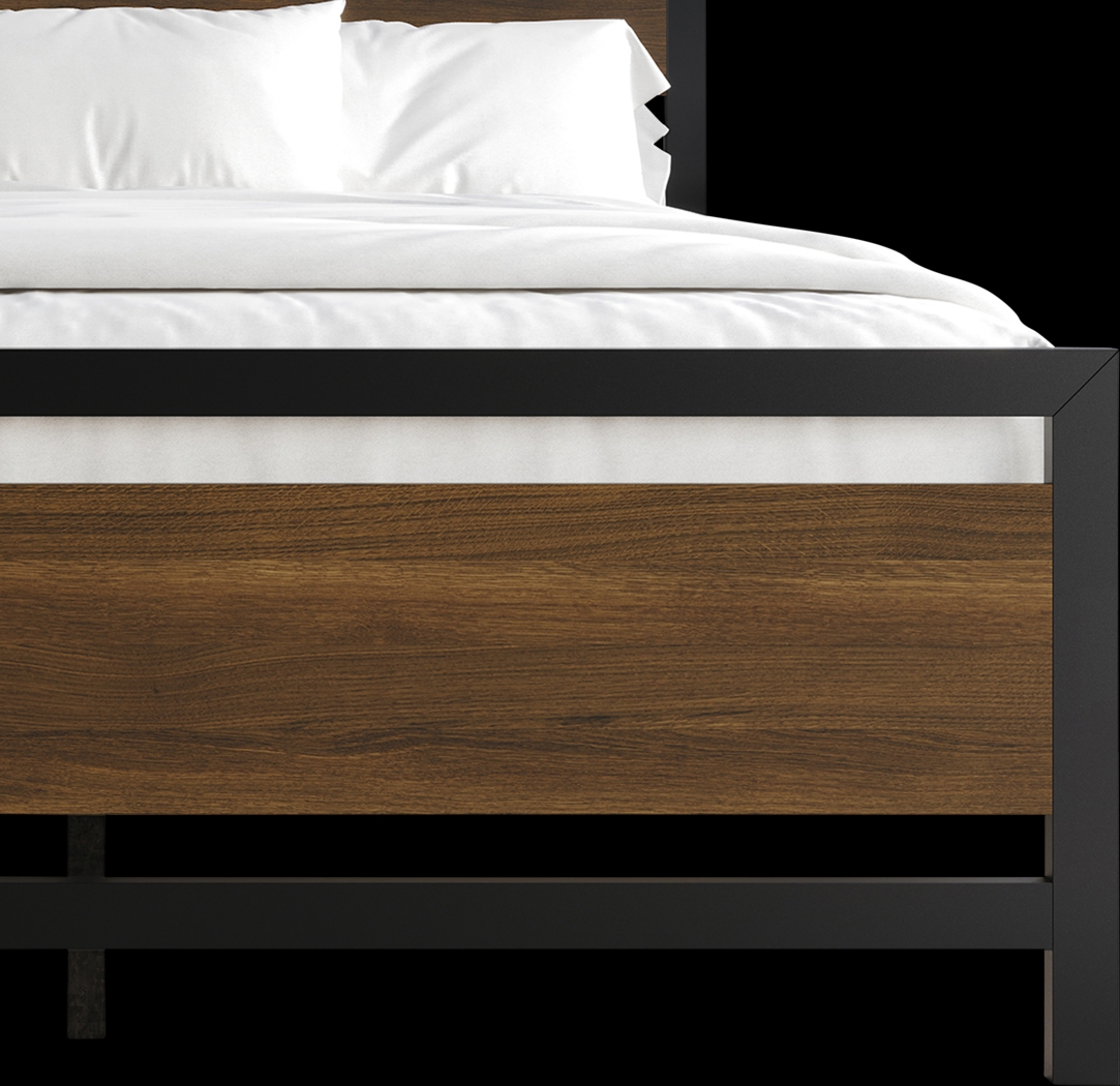 Diamondbite Brown Twin Bed - Thumbnail - Image 5