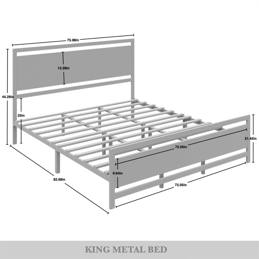 Diamondbite Gray King Bed - Thumbnail - Image 8