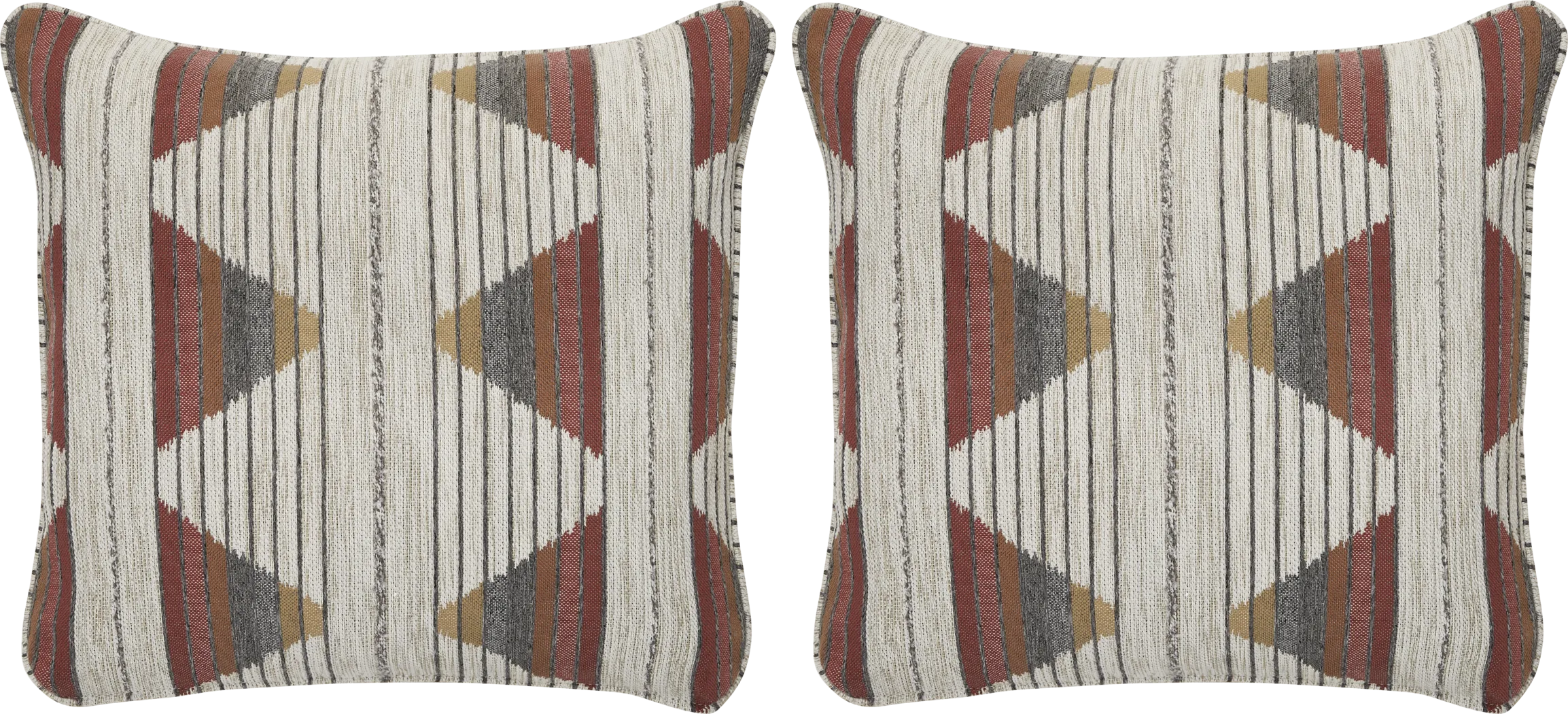 Diana Red Accent Pillow, Set of Two - Thumbnail - Image 1