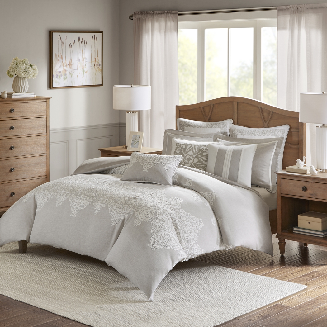 Diandra Natural 9 Pc King Comforter Set - Thumbnail - Image 2