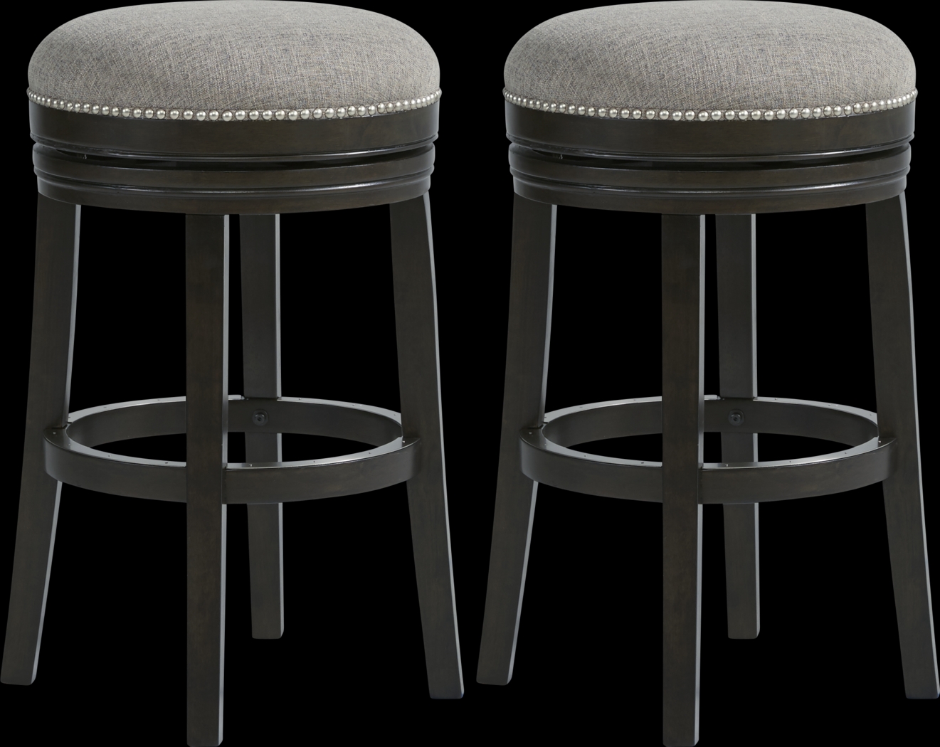 Dianella Cobblestone Swivel Barstool, Set of 2 - Thumbnail - Image 1