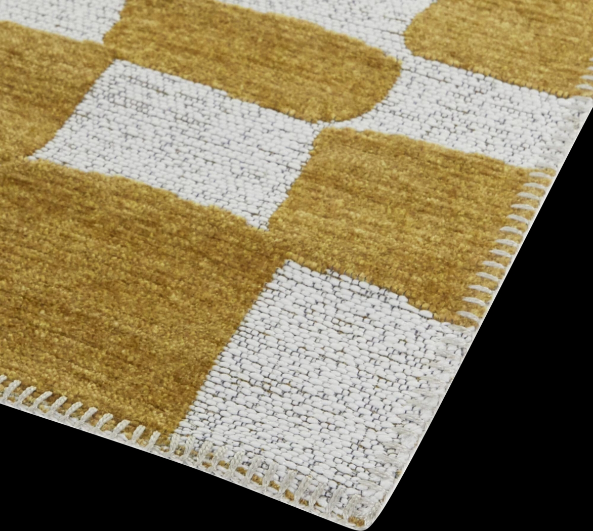 Dianyle Yellow 5'3 x 7' Area Rug - Thumbnail - Image 3