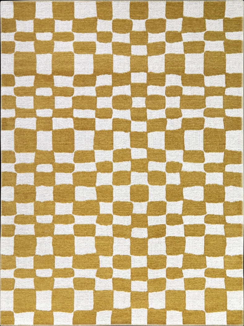 Dianyle Yellow 5'3 x 7' Area Rug - Thumbnail - Image 1