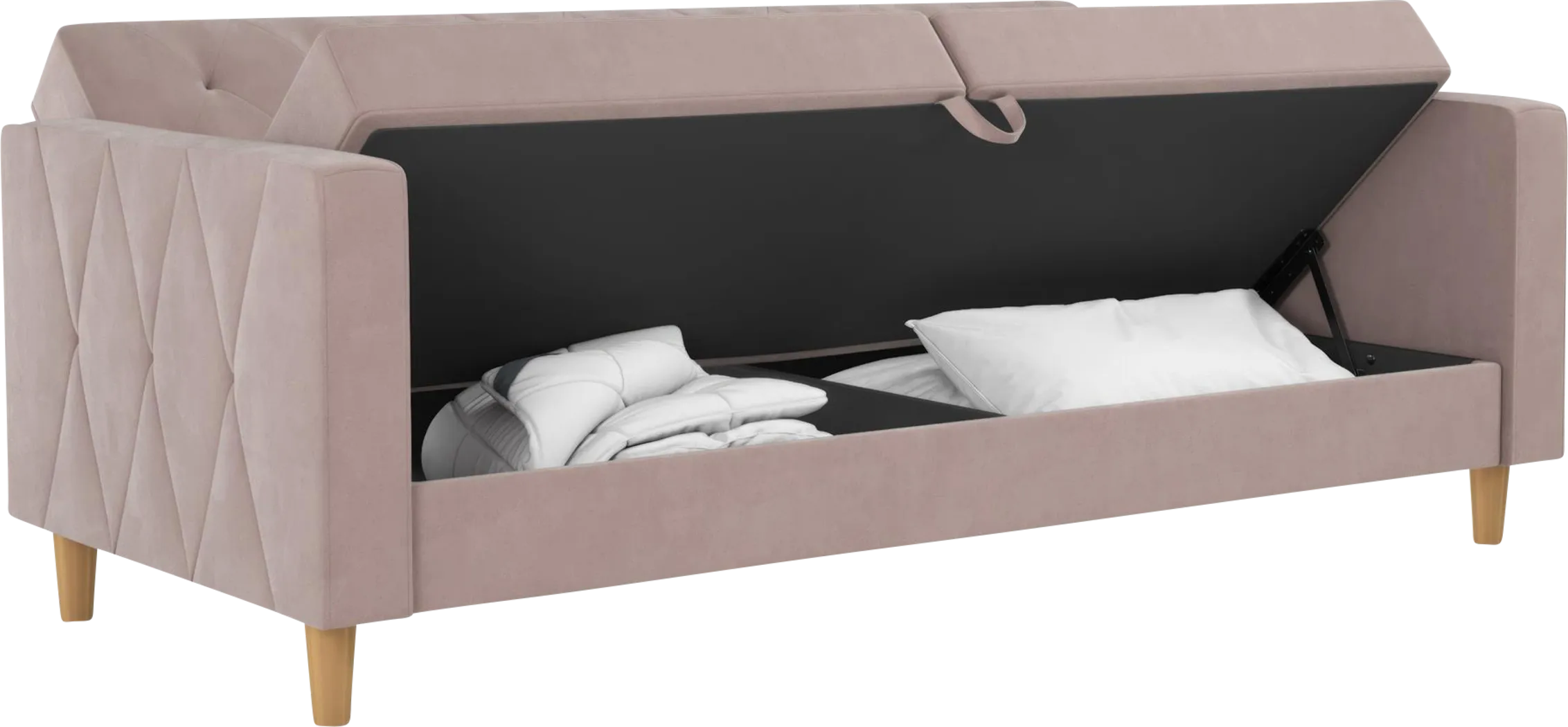 Diechman Blush Futon with Storage - Thumbnail - Image 14