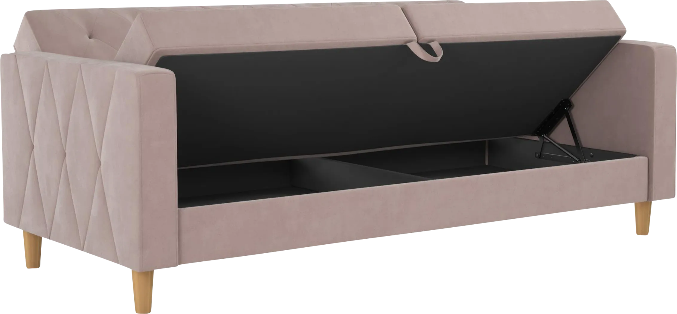 Diechman Blush Futon with Storage - Thumbnail - Image 4