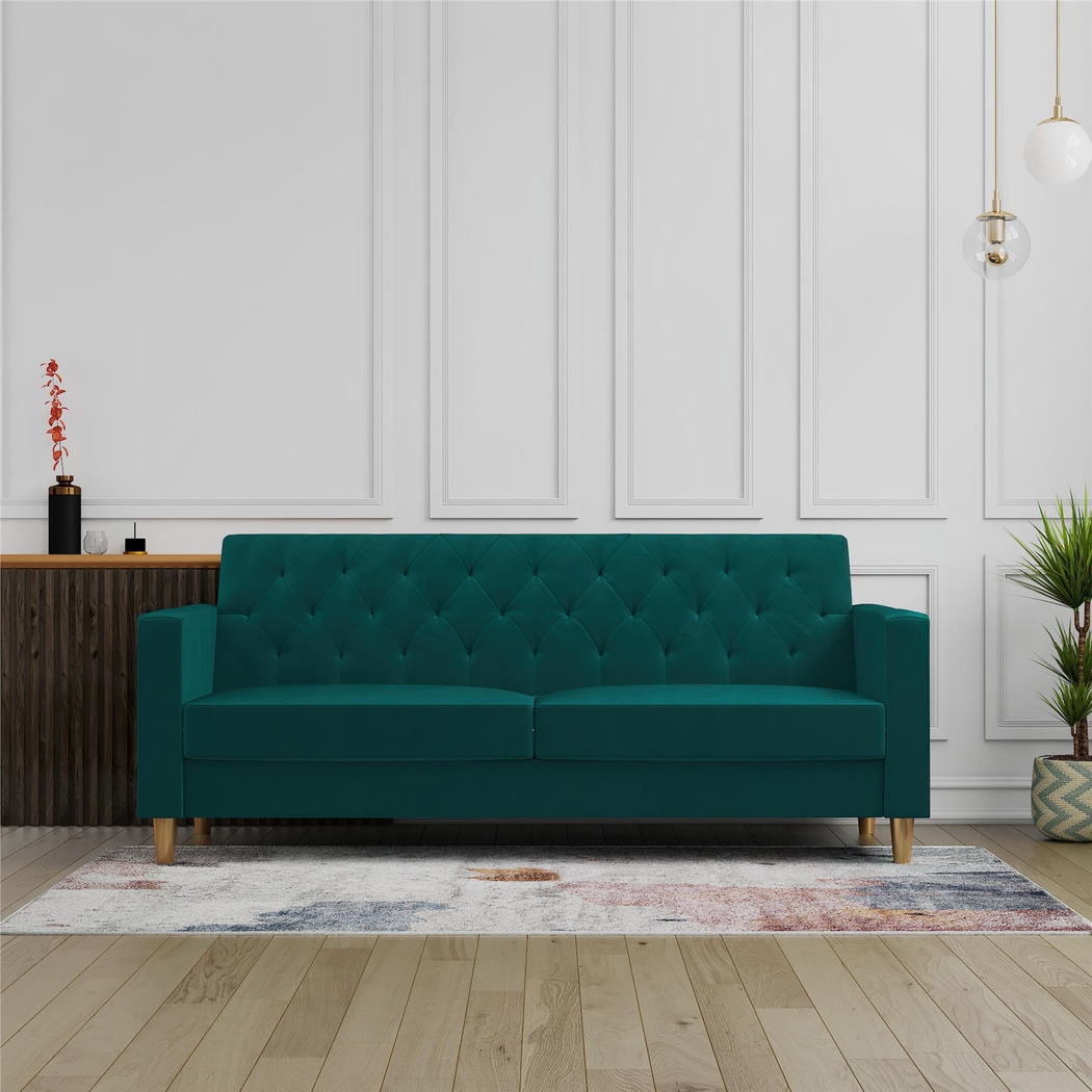 Diechman Green Futon with Storage - Thumbnail - Image 2
