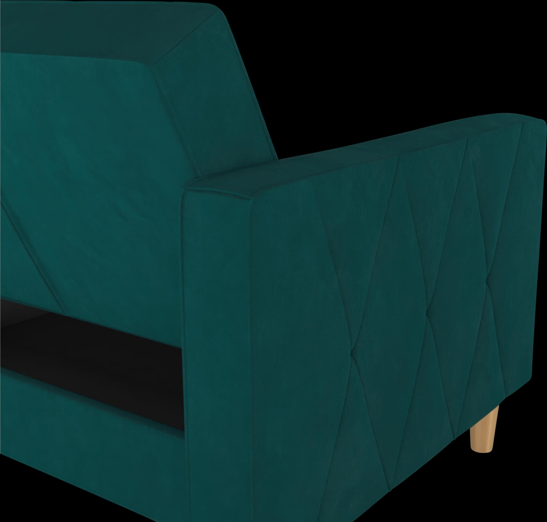 Diechman Green Futon with Storage - Thumbnail - Image 18