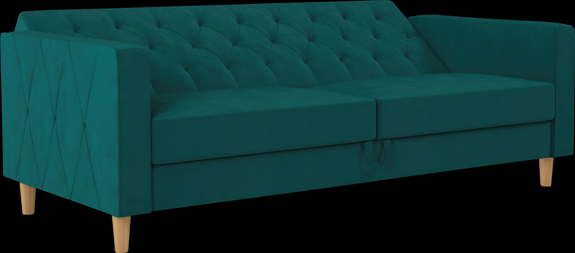 Diechman Green Futon with Storage - Thumbnail - Image 6