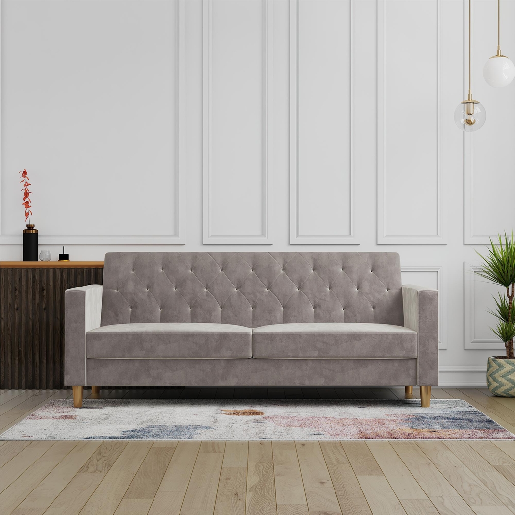 Diechman Light Gray Futon with Storage - Thumbnail - Image 2