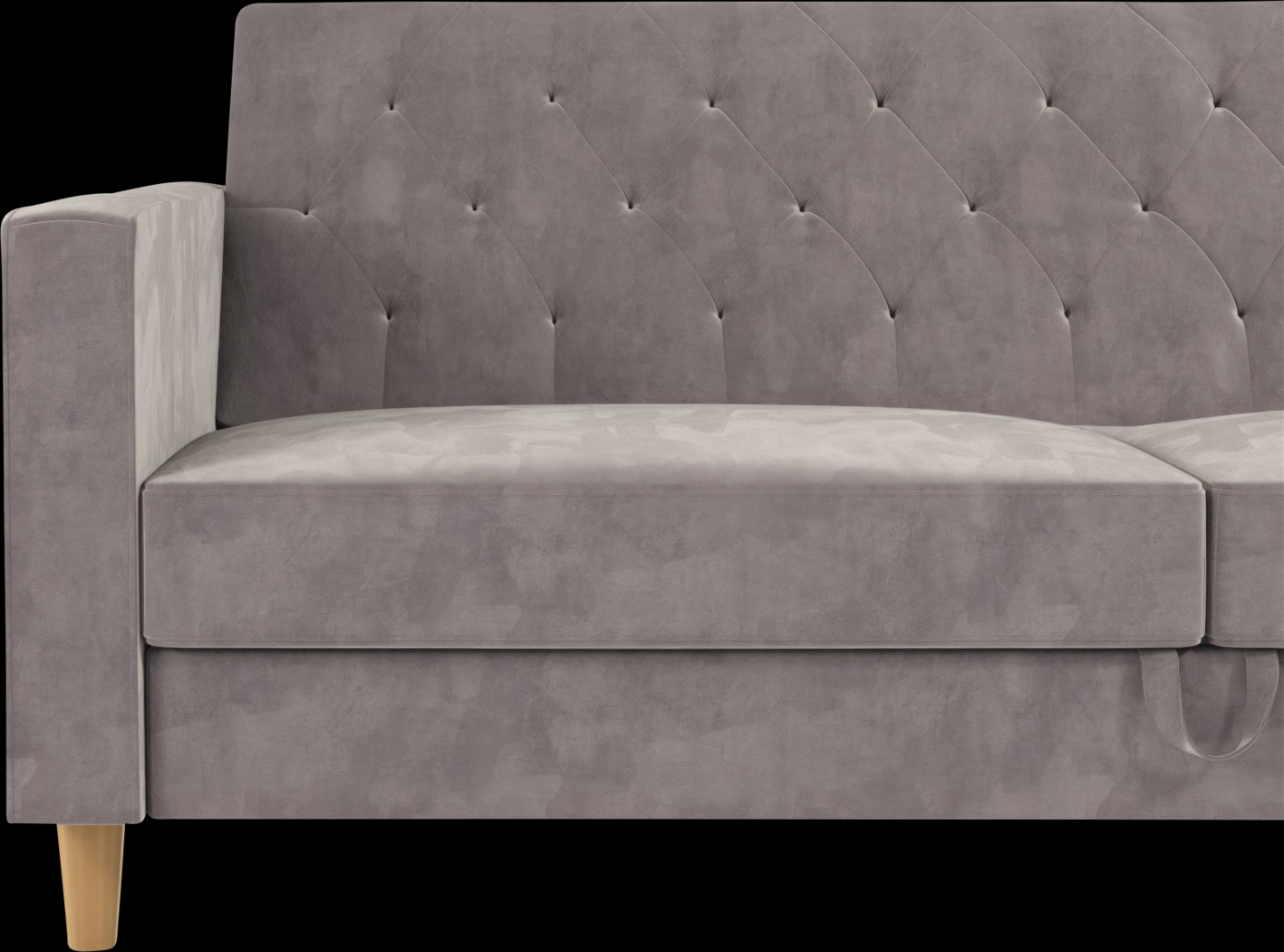 Diechman Light Gray Futon with Storage - Thumbnail - Image 15