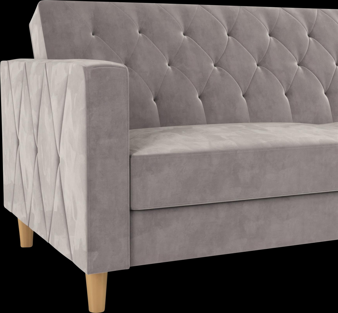 Diechman Light Gray Futon with Storage - Thumbnail - Image 16