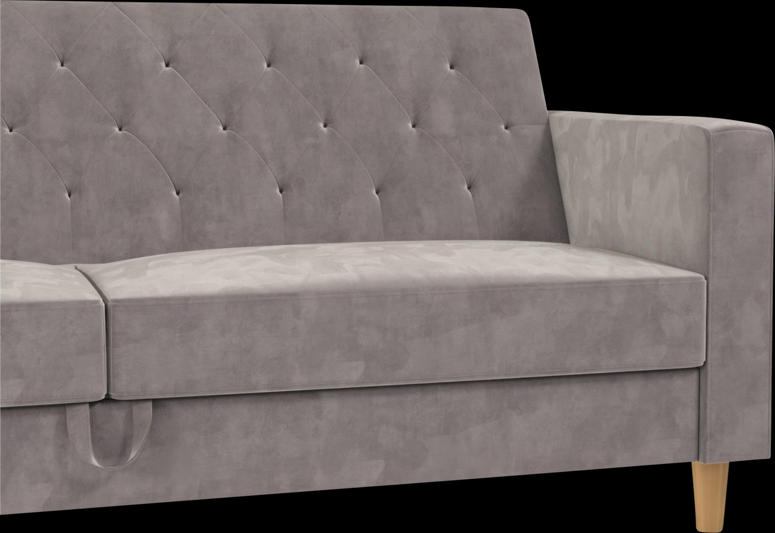 Diechman Light Gray Futon with Storage - Thumbnail - Image 17