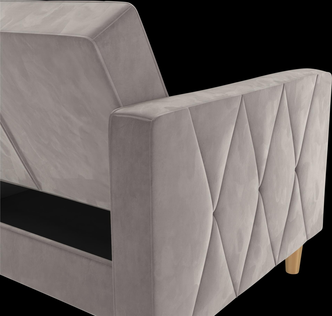 Diechman Light Gray Futon with Storage - Thumbnail - Image 18