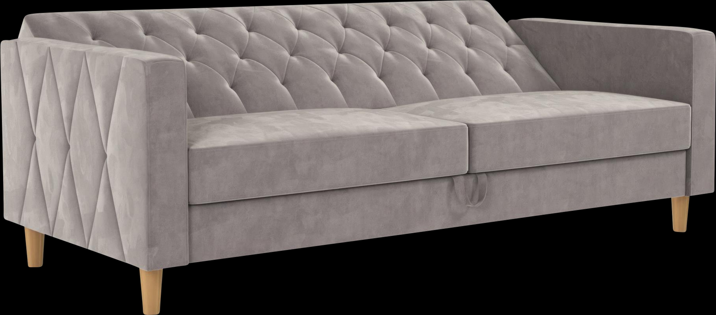 Diechman Light Gray Futon with Storage - Thumbnail - Image 3