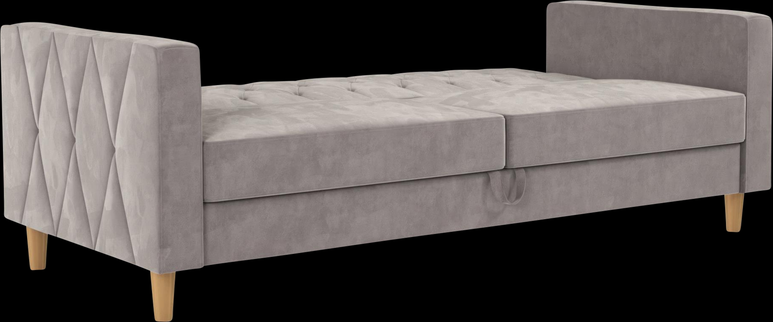 Diechman Light Gray Futon with Storage - Thumbnail - Image 6