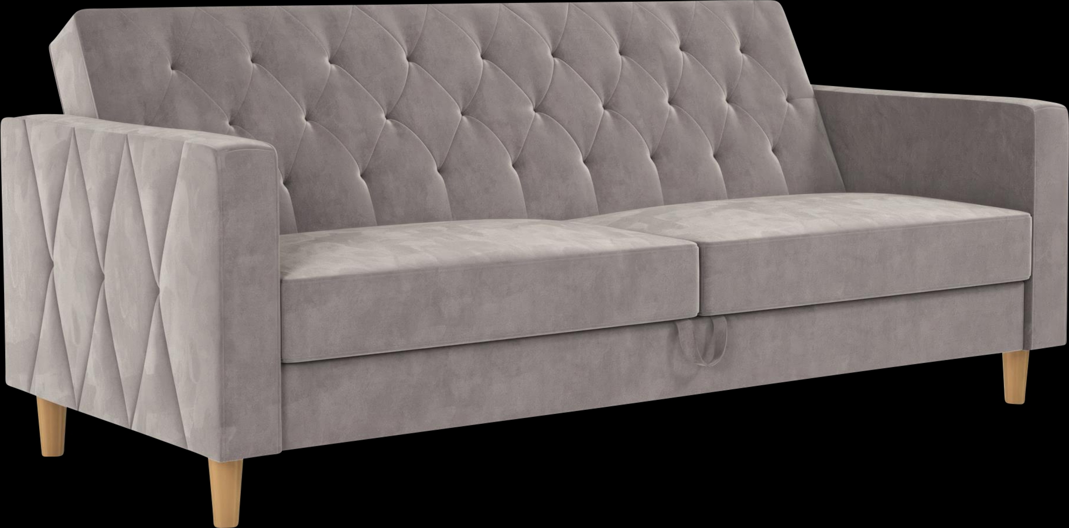 Diechman Light Gray Futon with Storage - Thumbnail - Image 7