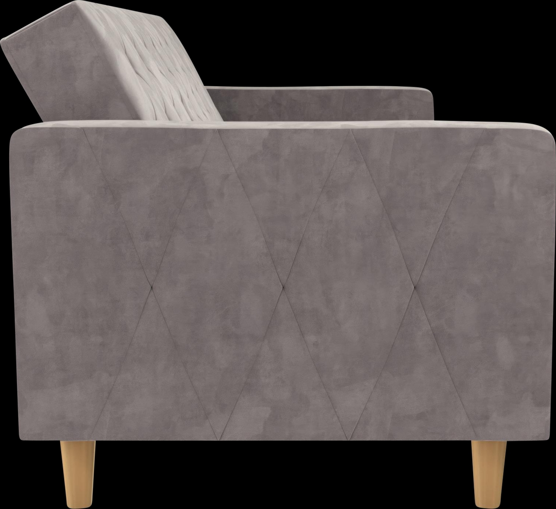 Diechman Light Gray Futon with Storage - Thumbnail - Image 10