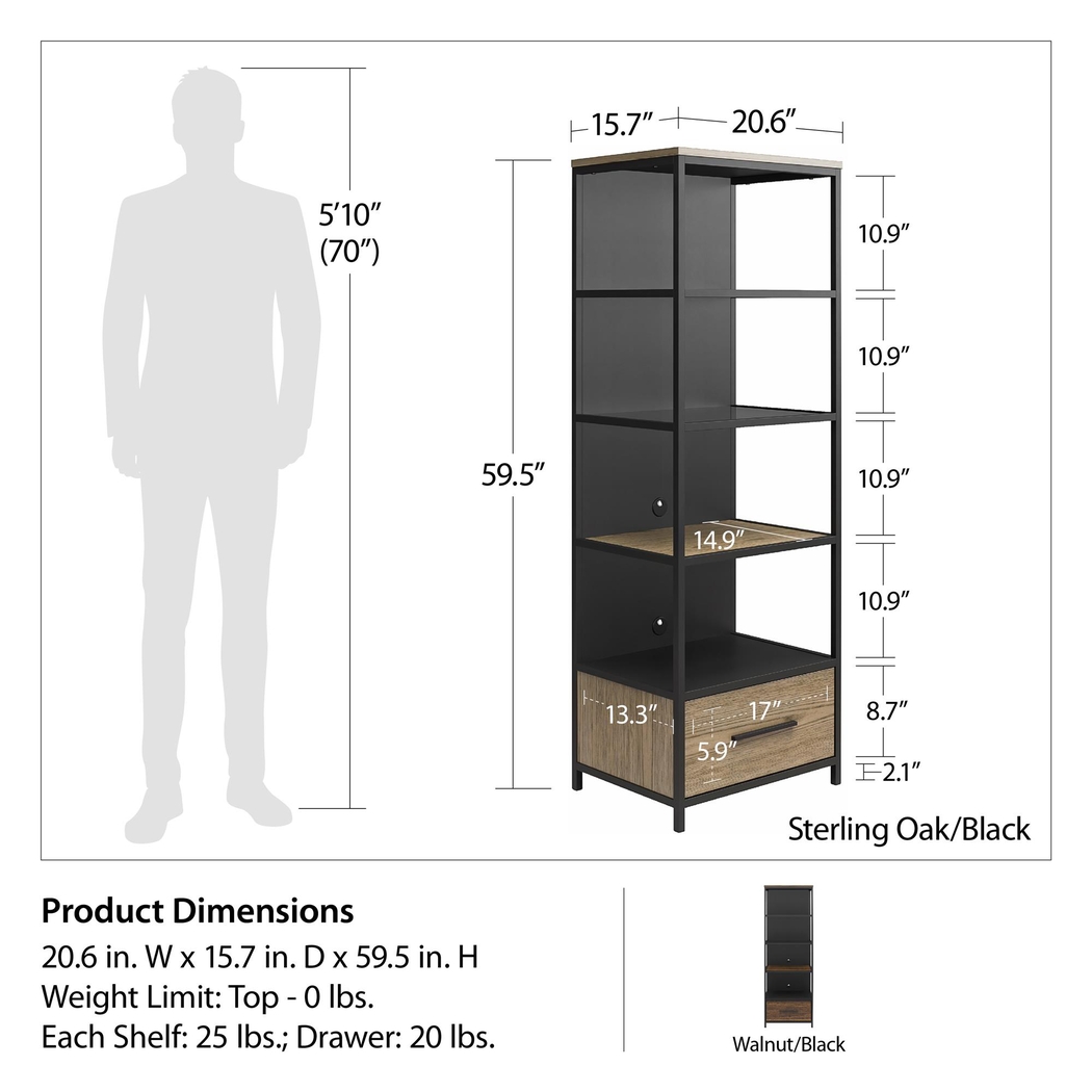 Diele Oak Bookcase - Thumbnail - Image 10