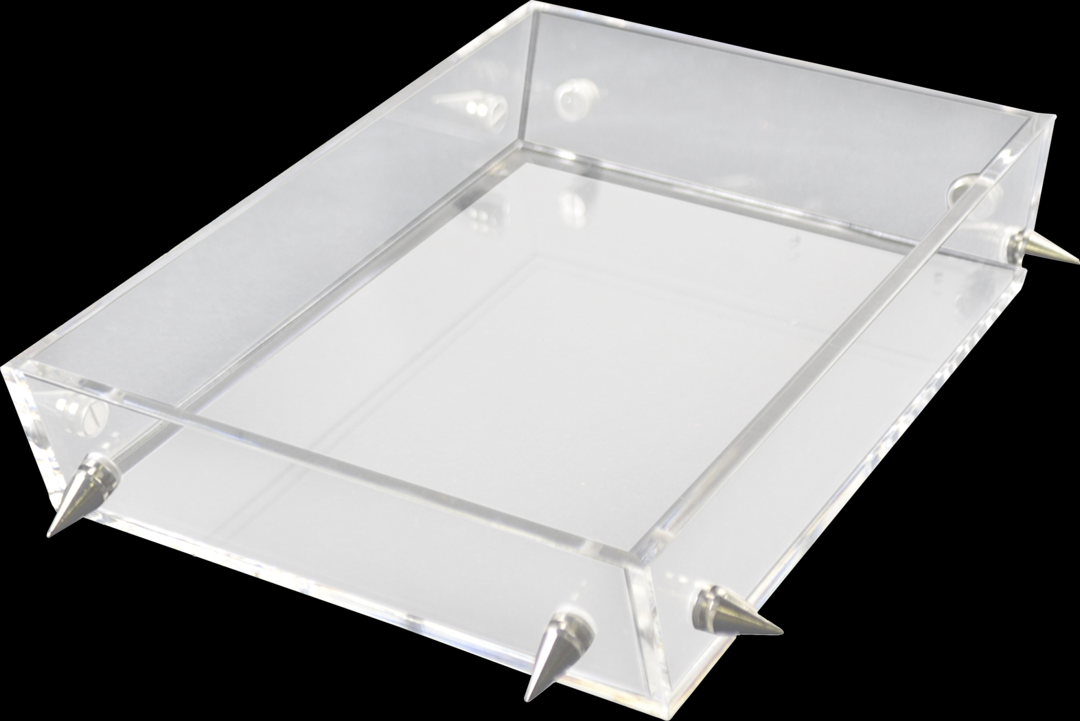 Digbo Clear/Silver Tray, Small - Thumbnail - Image 1