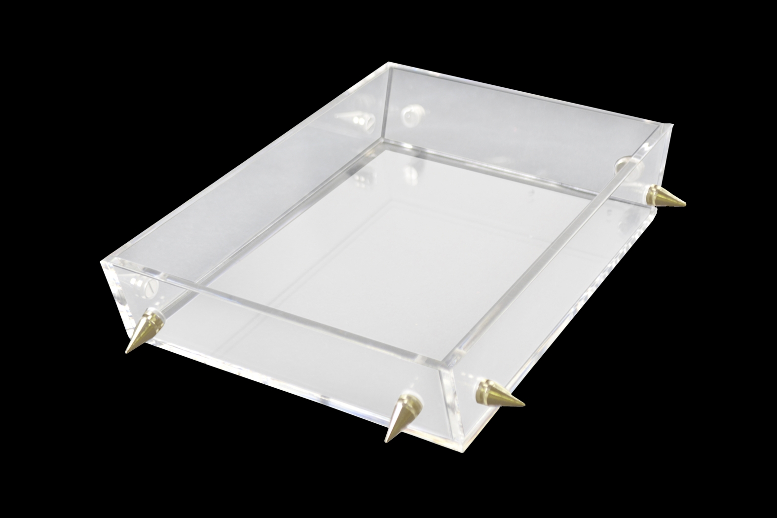 Digbo Clear/Gold Tray, Small - Thumbnail - Image 1