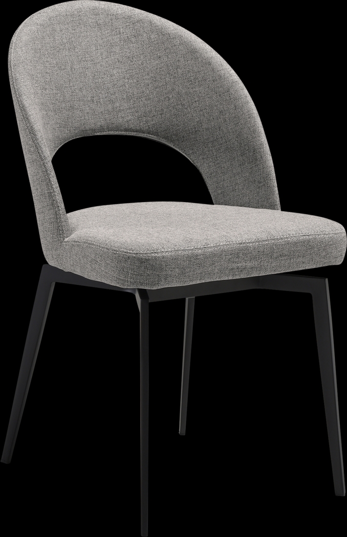 Diglants Gray Side Chair, Set of 2 - Thumbnail - Image 3