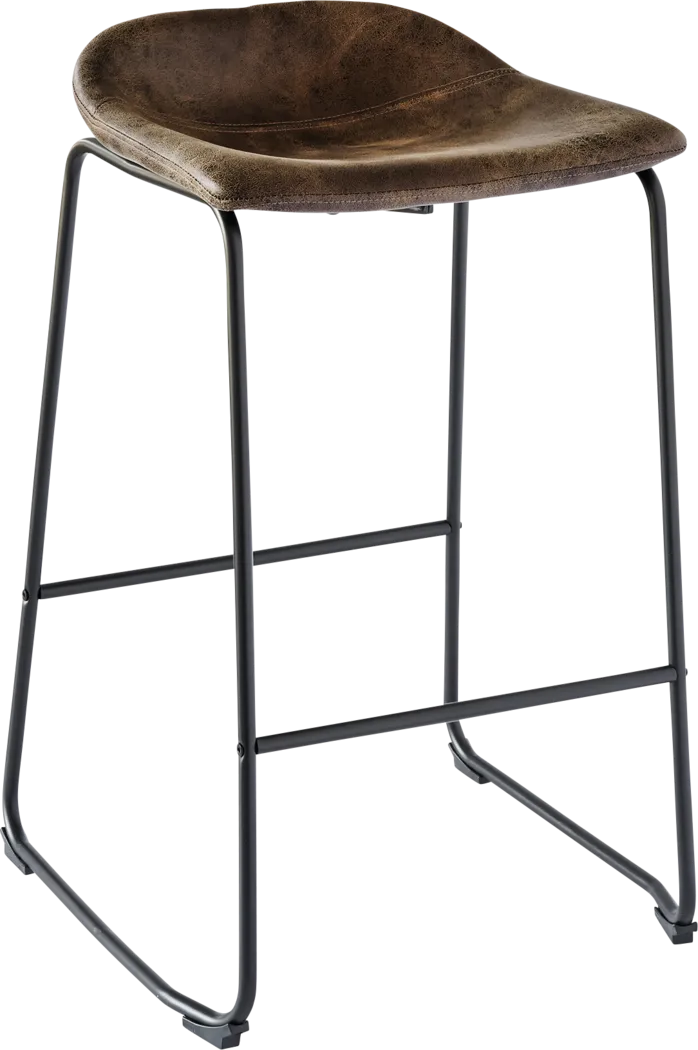Dillingham Brown Barstool, Set of 2 - Thumbnail - Image 2