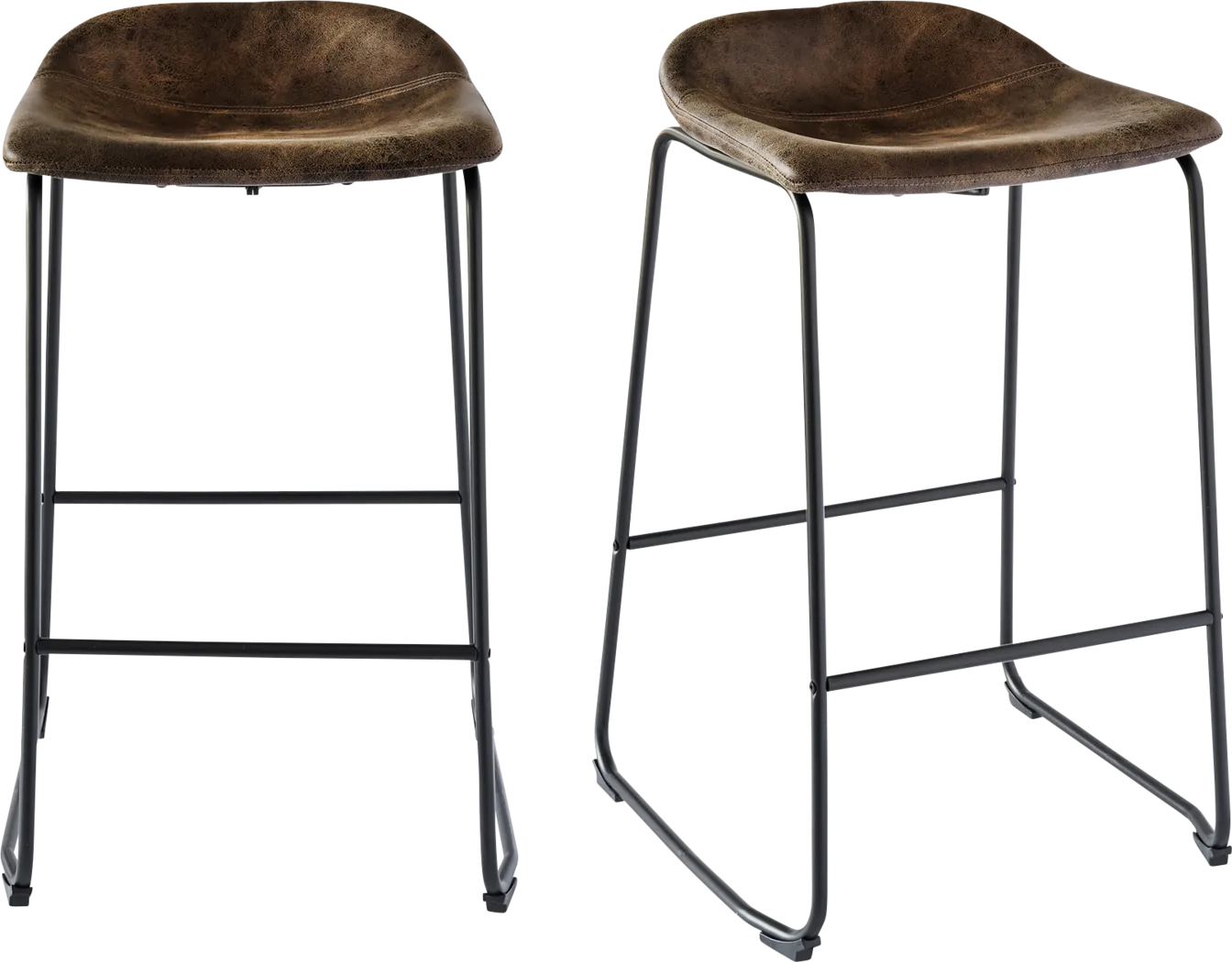 Dillingham Brown Barstool, Set of 2 - Thumbnail - Image 1