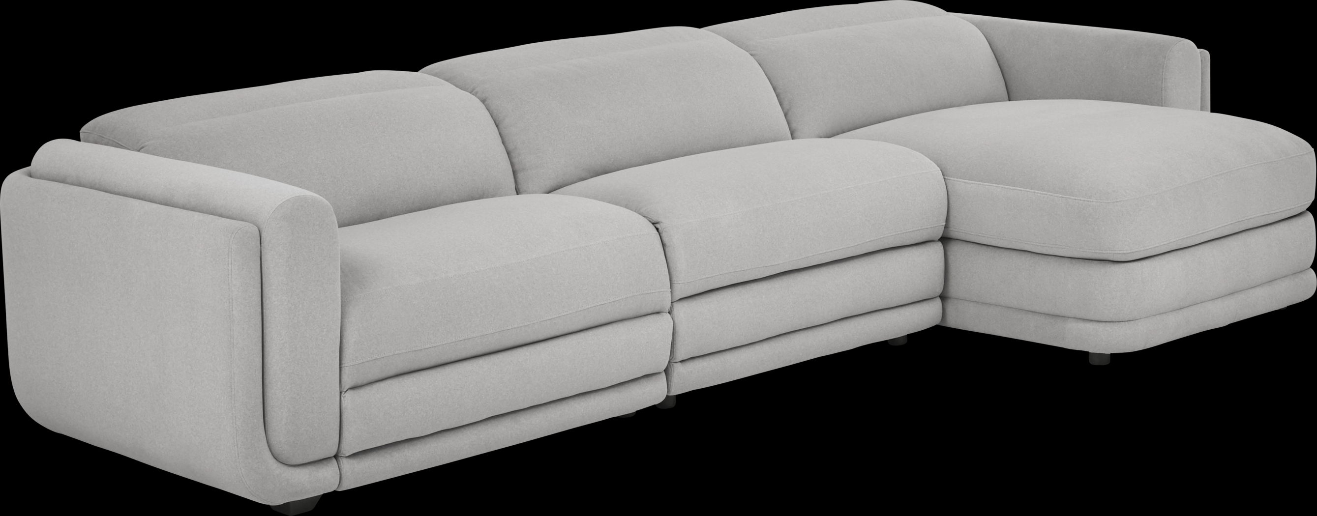 Dillon Smoke 3 Pc Dual Power Reclining Sectional - Thumbnail - Image 1