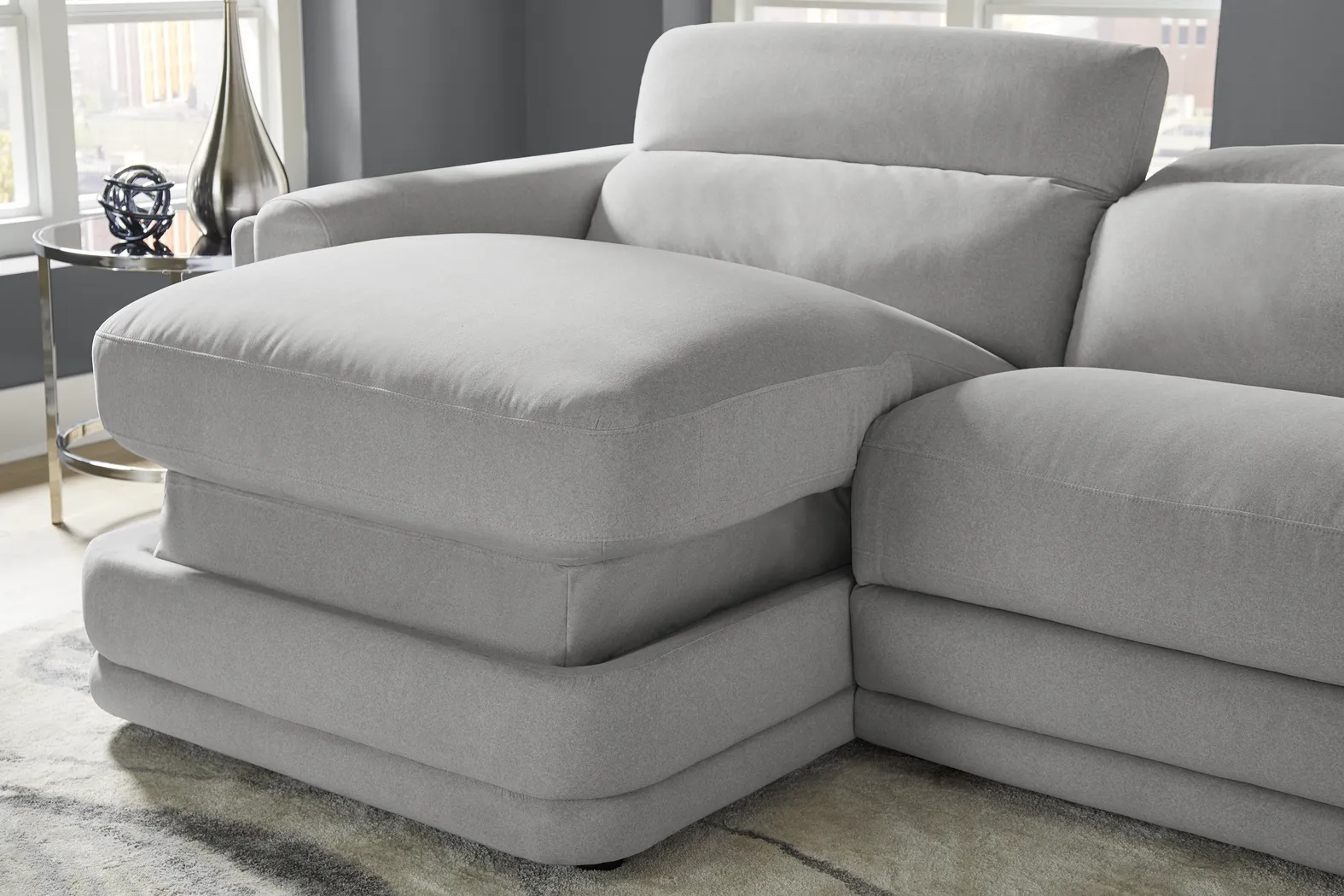 Dillon Smoke 3 Pc Dual Power Reclining Sectional - Image 5