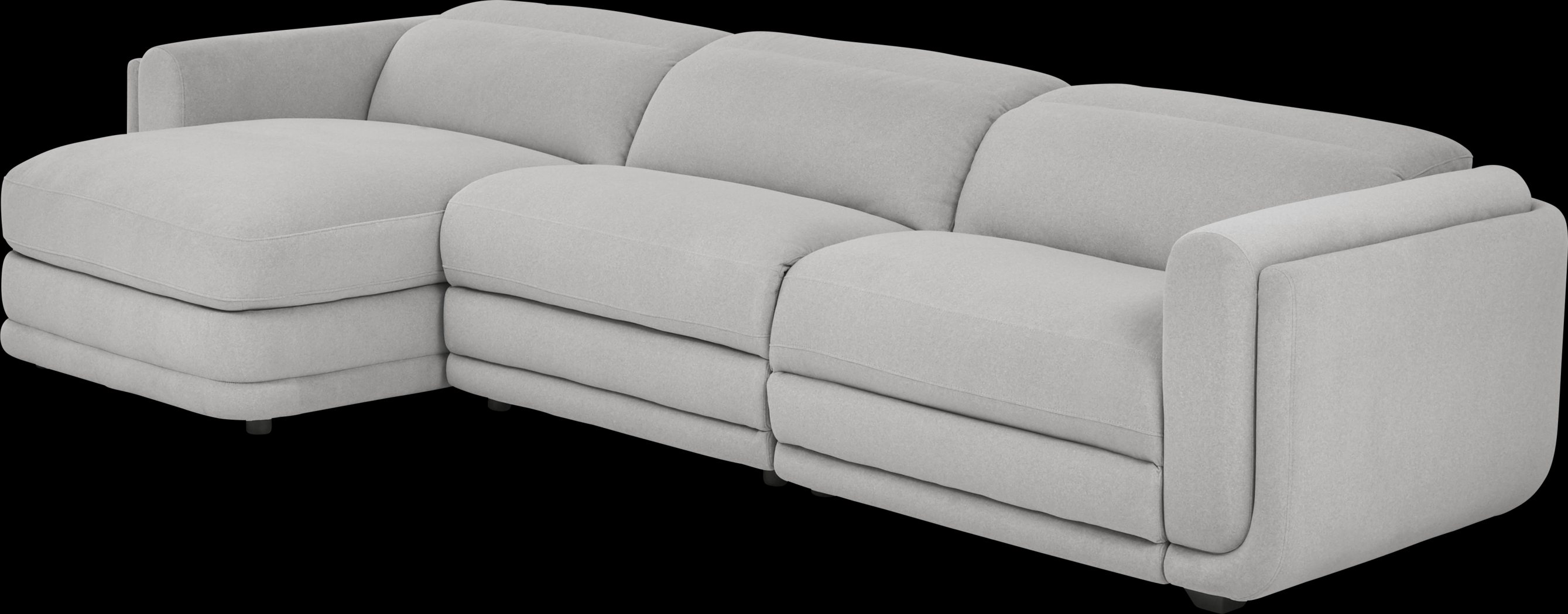 Dillon Smoke 3 Pc Dual Power Reclining Sectional - Thumbnail - Image 1