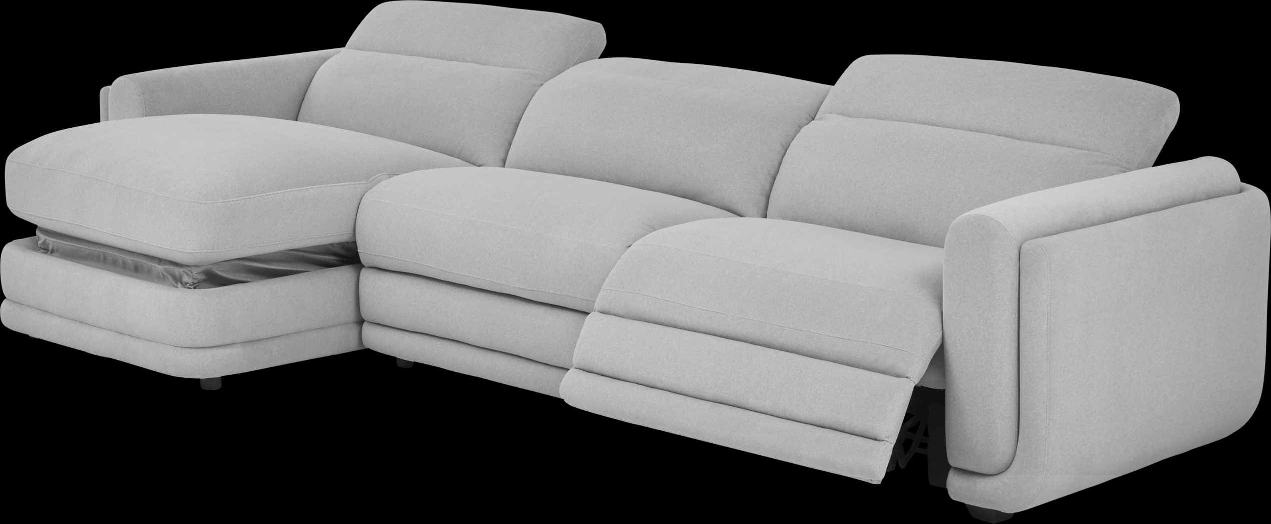 Dillon Smoke 3 Pc Dual Power Reclining Sectional - Thumbnail - Image 3