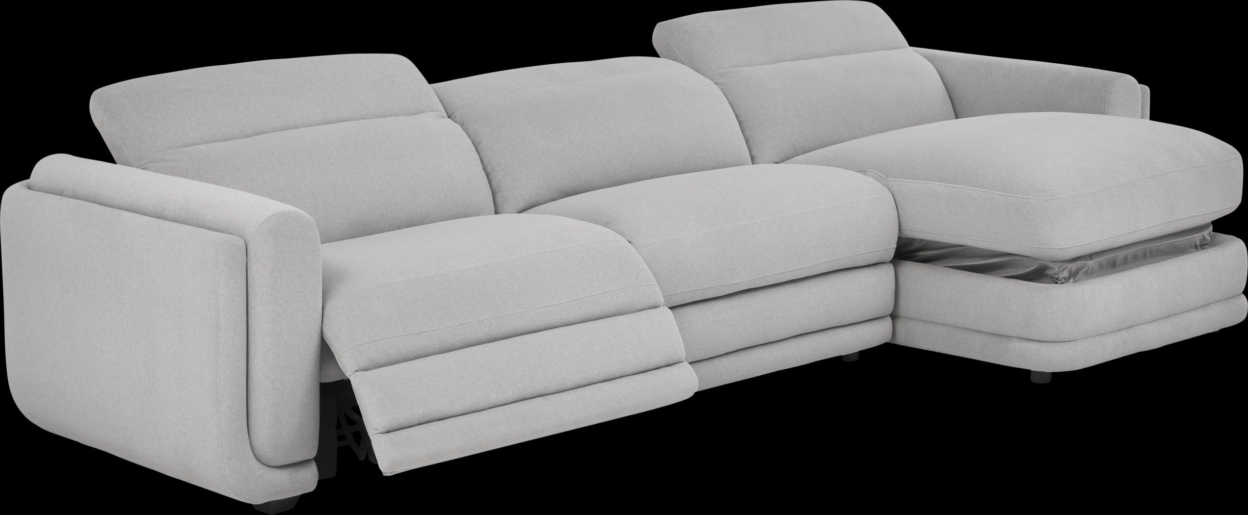 Dillon Smoke 3 Pc Dual Power Reclining Sectional - Thumbnail - Image 3