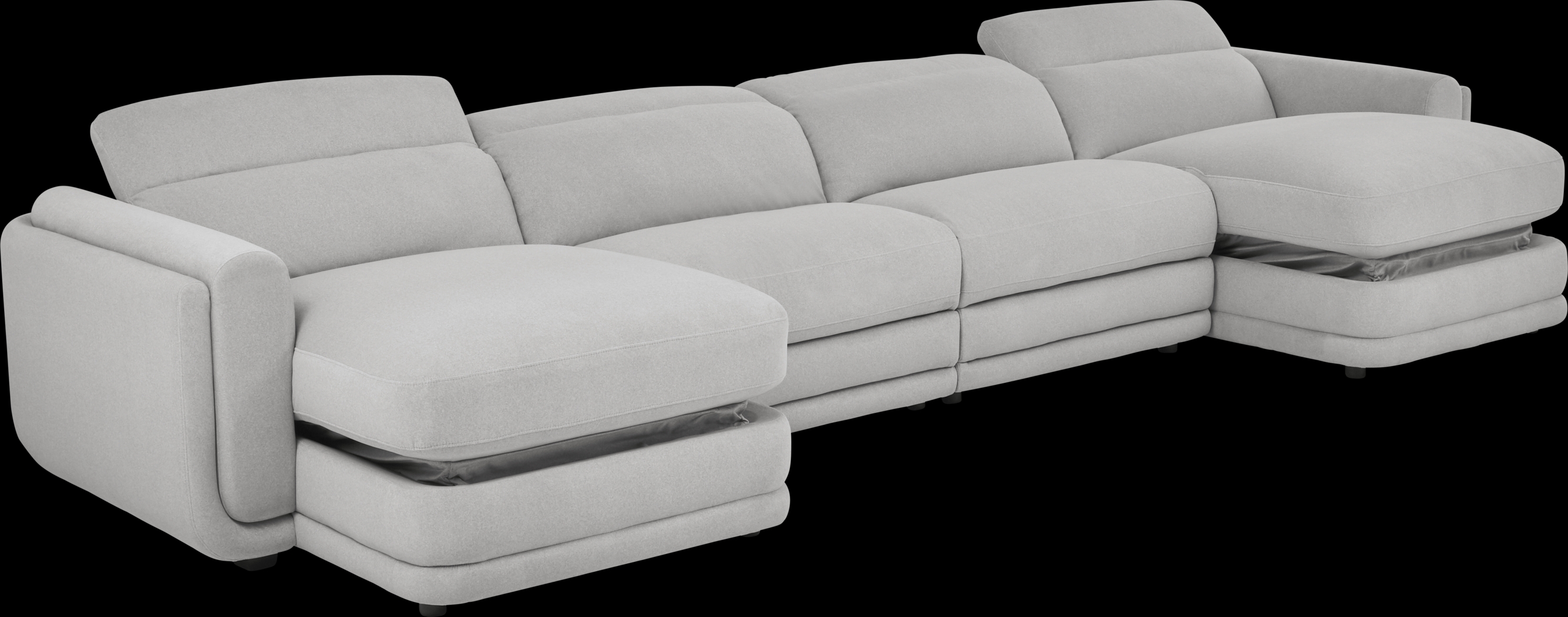 Dillon Smoke 4 Pc Dual Power Reclining Sectional - Thumbnail - Image 3